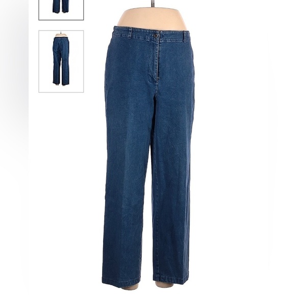 Charter club flat front pull on leggings denim jeans - Picture 1 of 9